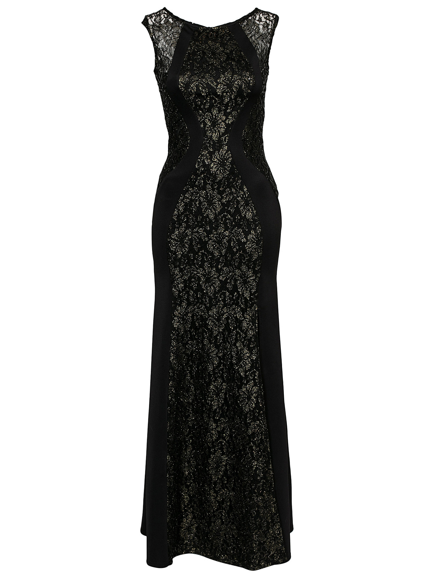 W25011 Elegant Floral Lace Hollow Out Evening Dress